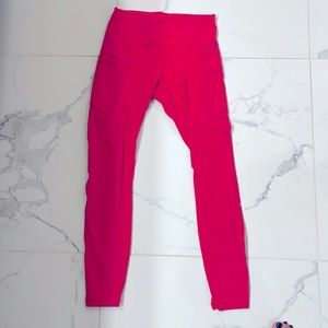 Lululemon pink pants with side pockets and back zipper